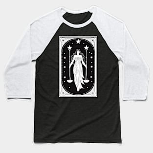 Themis Tarot Card Astrology Occult Mystical Baseball T-Shirt